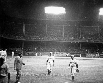 Babe Ruth before the first night game at Ebbets Field